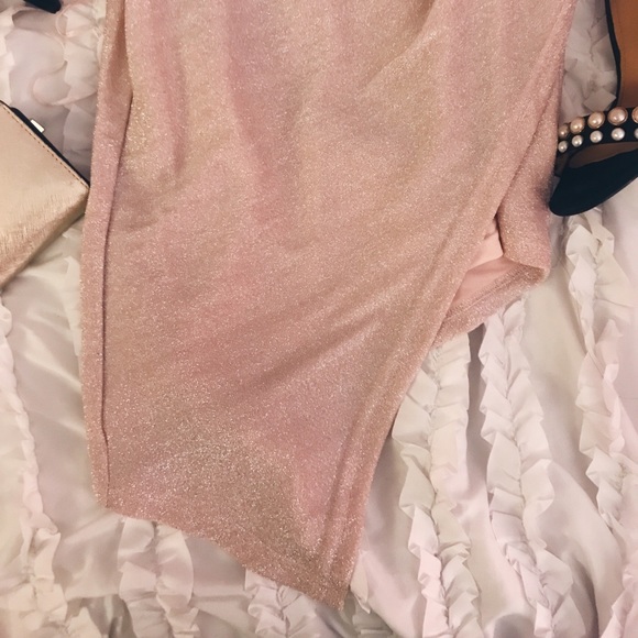 Forever 21 Pink Metallic Cami Bodycon Dress Small - Picture 2 of 5